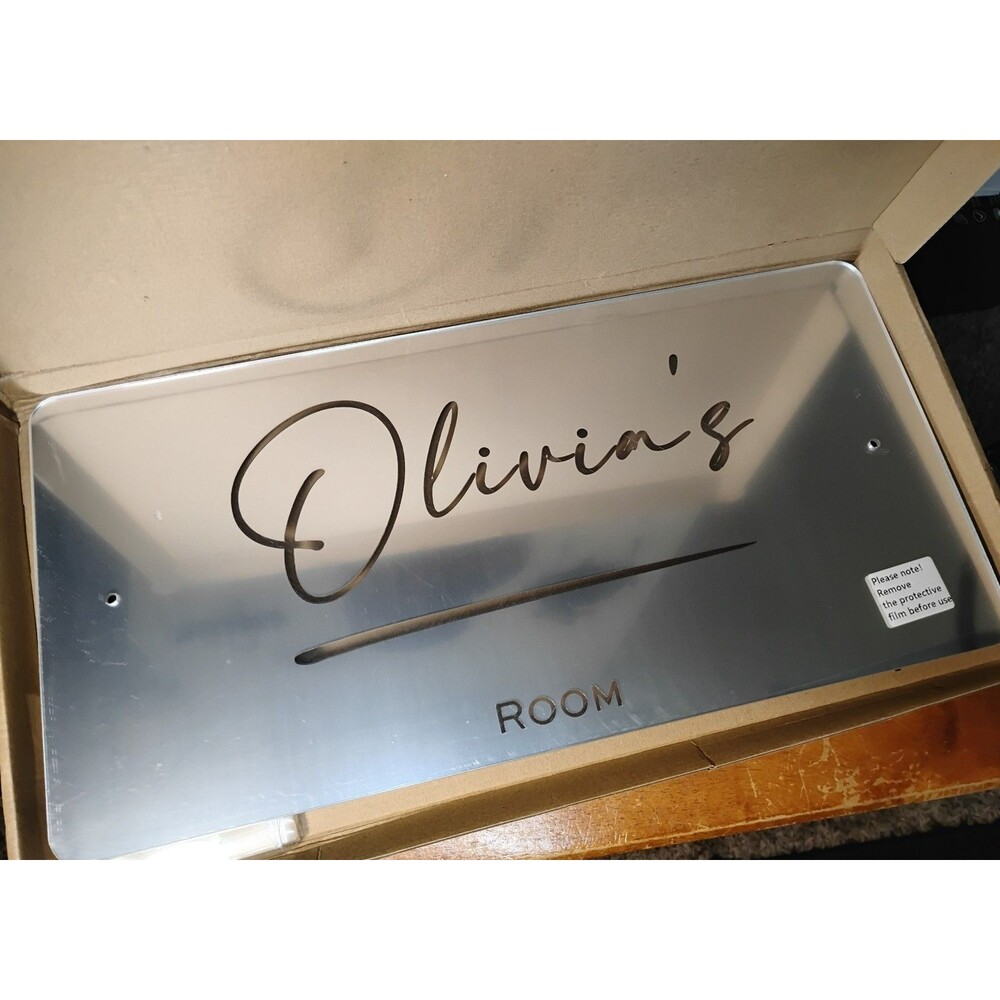Light Up LED Olivia's Room Acrylic Wall Sign - Picture 3 of 5